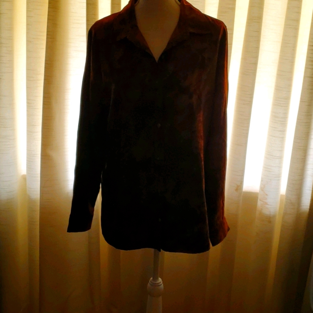 Copper abstract blouse